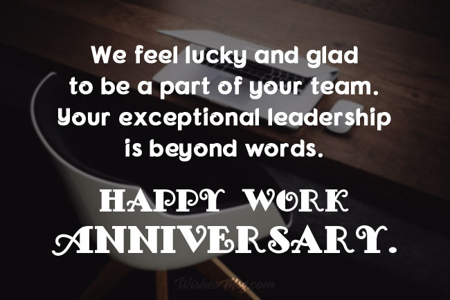 work anniversary wishes to boss