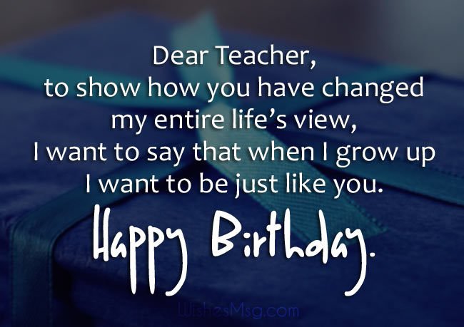 Happy birthday a teacher