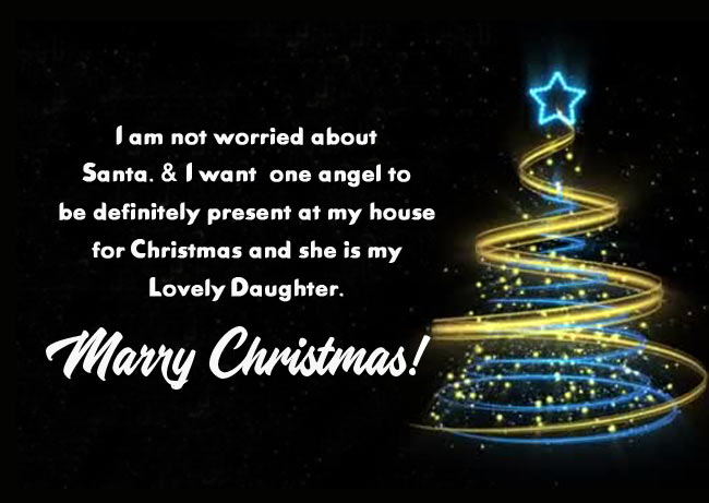 Merry Christmas Greetings for Daughter from Dad