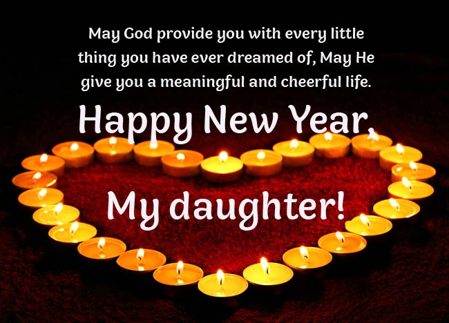 New Year Wishes for Daughter and Family