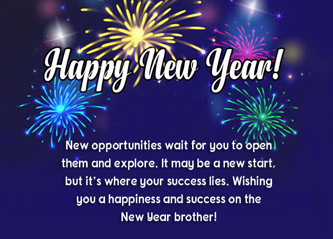 Happy New Year Greetings for Brother