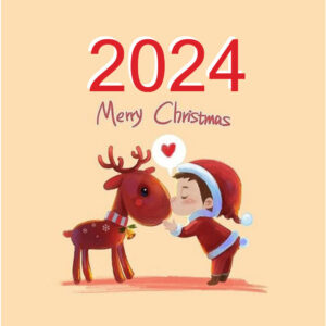 Happy New Year 2024 Christmas Love Kiss