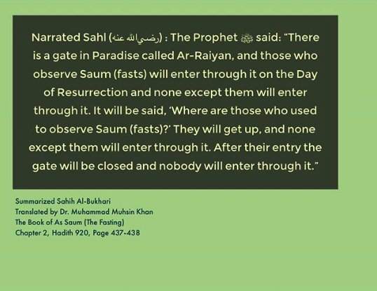 hadith on fasting