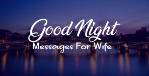 Cute Good Night Wishes for Wife