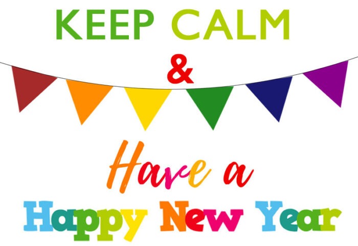 Keep Calm and Have a Happy New Year clipart 2022 card images