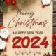 Red Merry Christmas And Happy New Year 2024