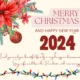 Red Traditional Merry Christmas Card 2024