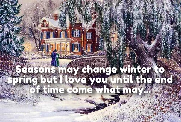 Winter love quotes for her