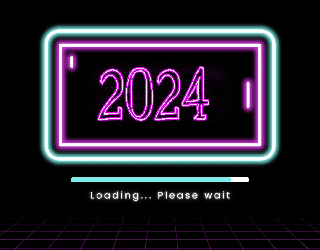 2024 Loading Wallpaper New Year Bar Screen Desktop Full Hd