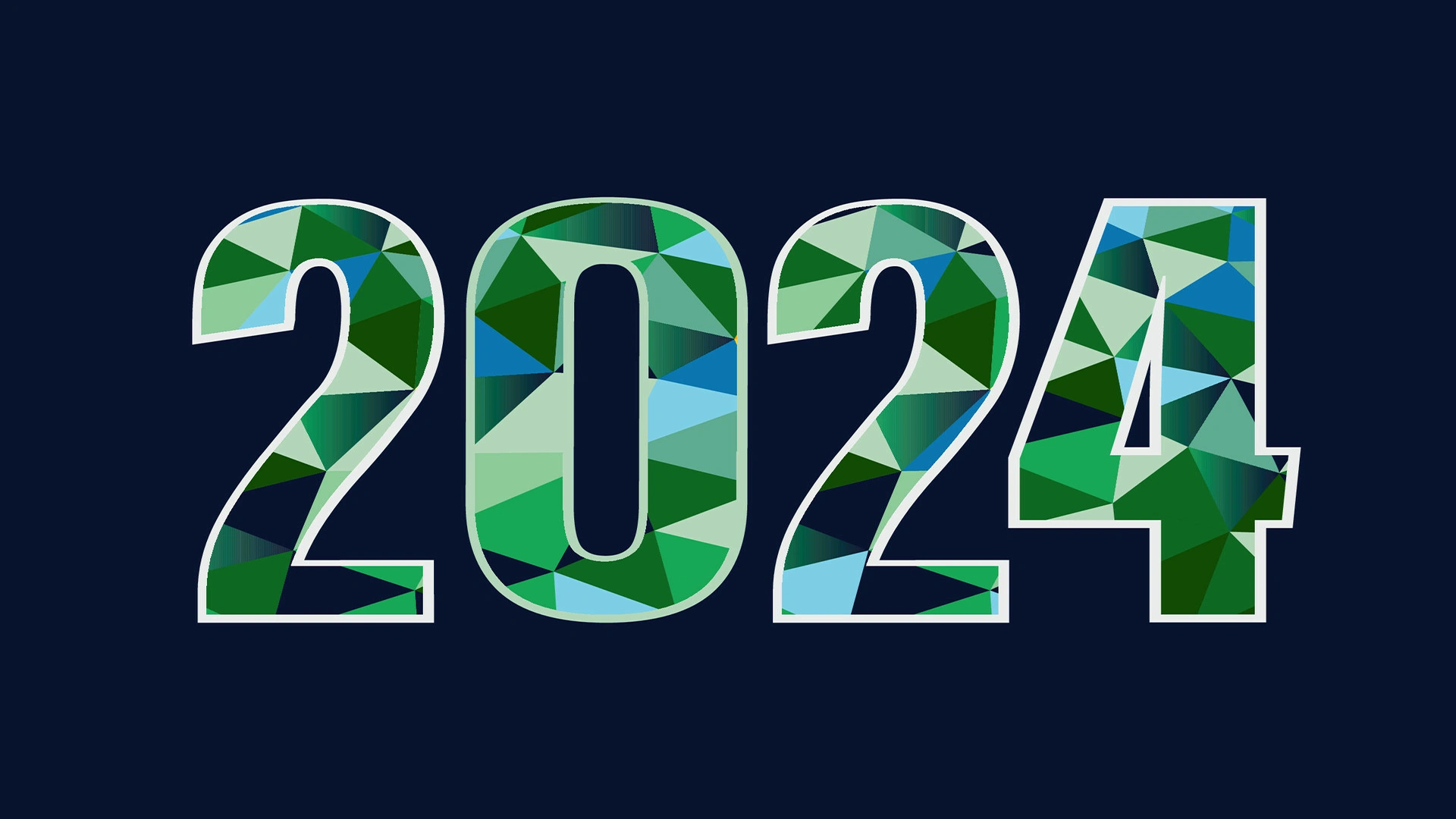 2024 New Year Holiday Design Green Abstract Logo Symbol Illustration Free Vector