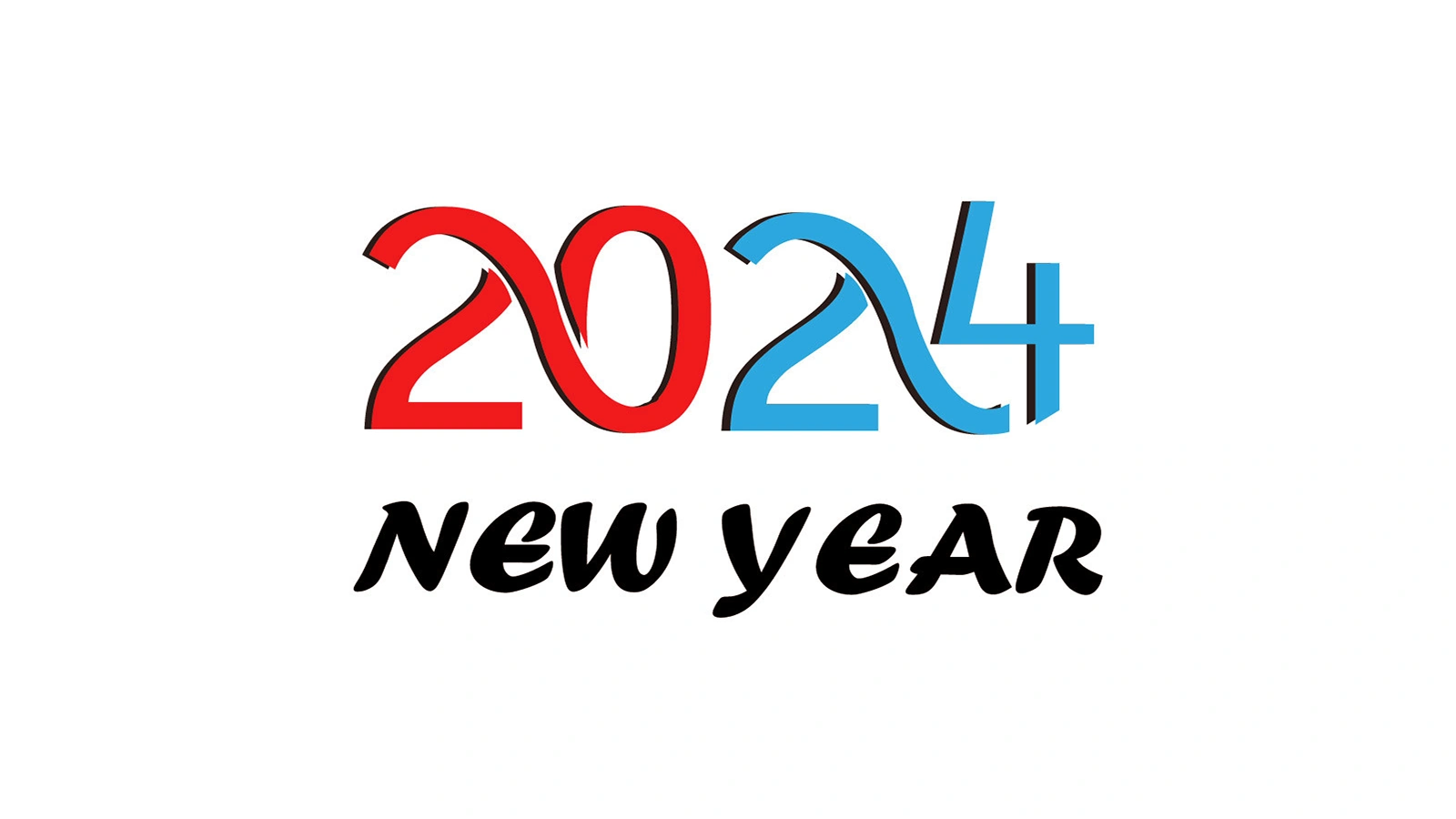 Happy New Year 2024 Logo And Symbol Graphics