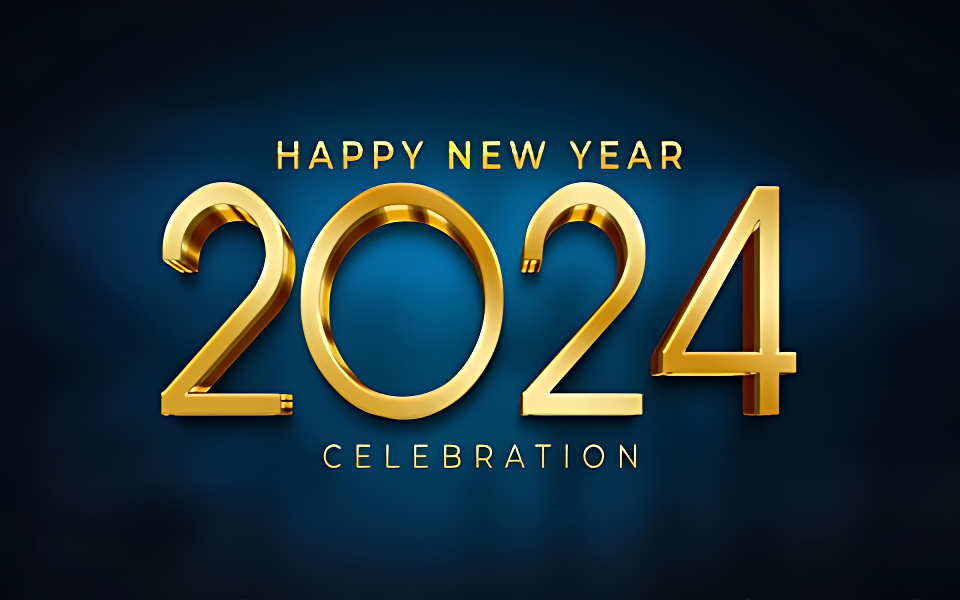 Happy New Year 2024 Golden Text Effect 5
