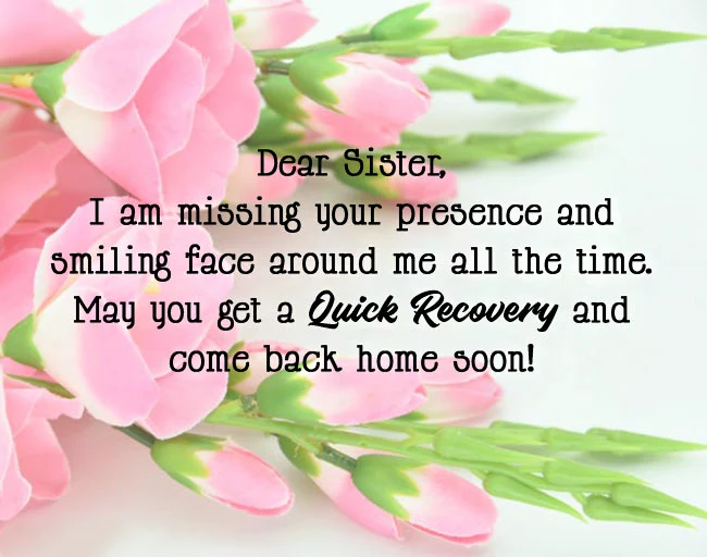Get Well Soon Messages For Sister