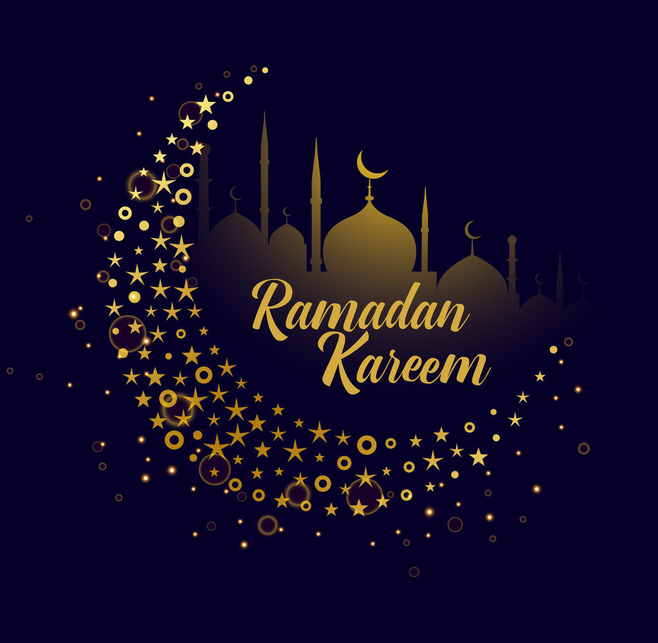 Decorative Moon Design Ramadan Kareem Background