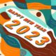 2023 A Happy New Year Congrats Happy Colorfull Concept Backdrop Abstract Isolated Graphic Design Template Creative Colorful Decoration Free Vector