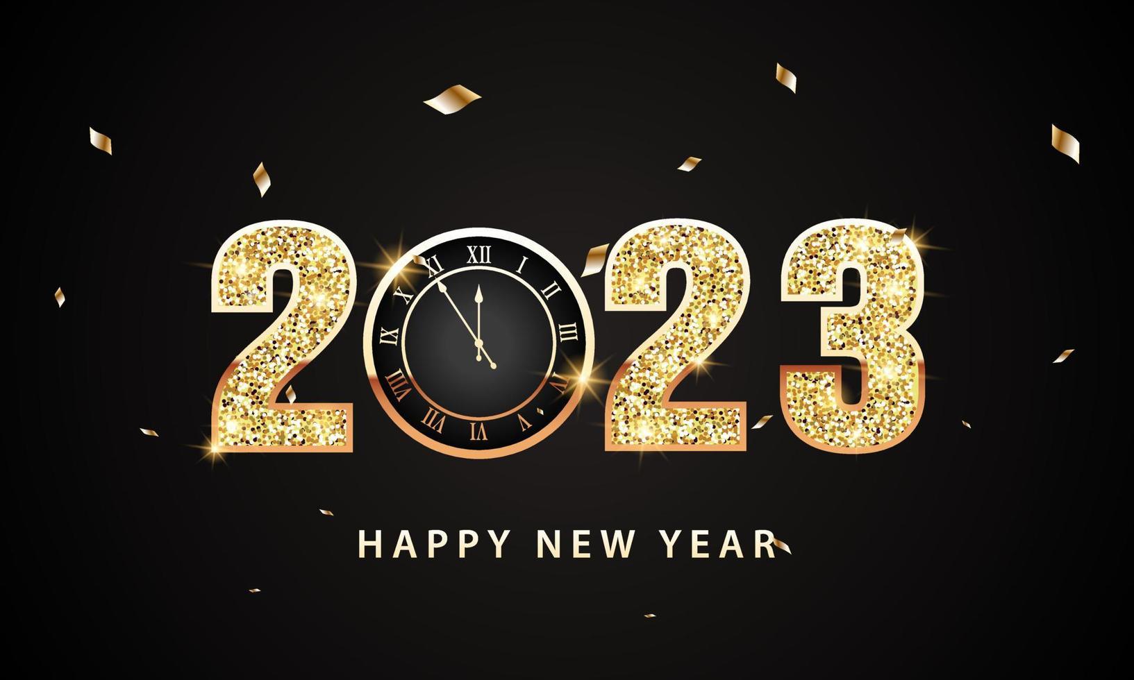 2023 Happy New Year Background Design Greeting Card Banner Poster Illustration Vector