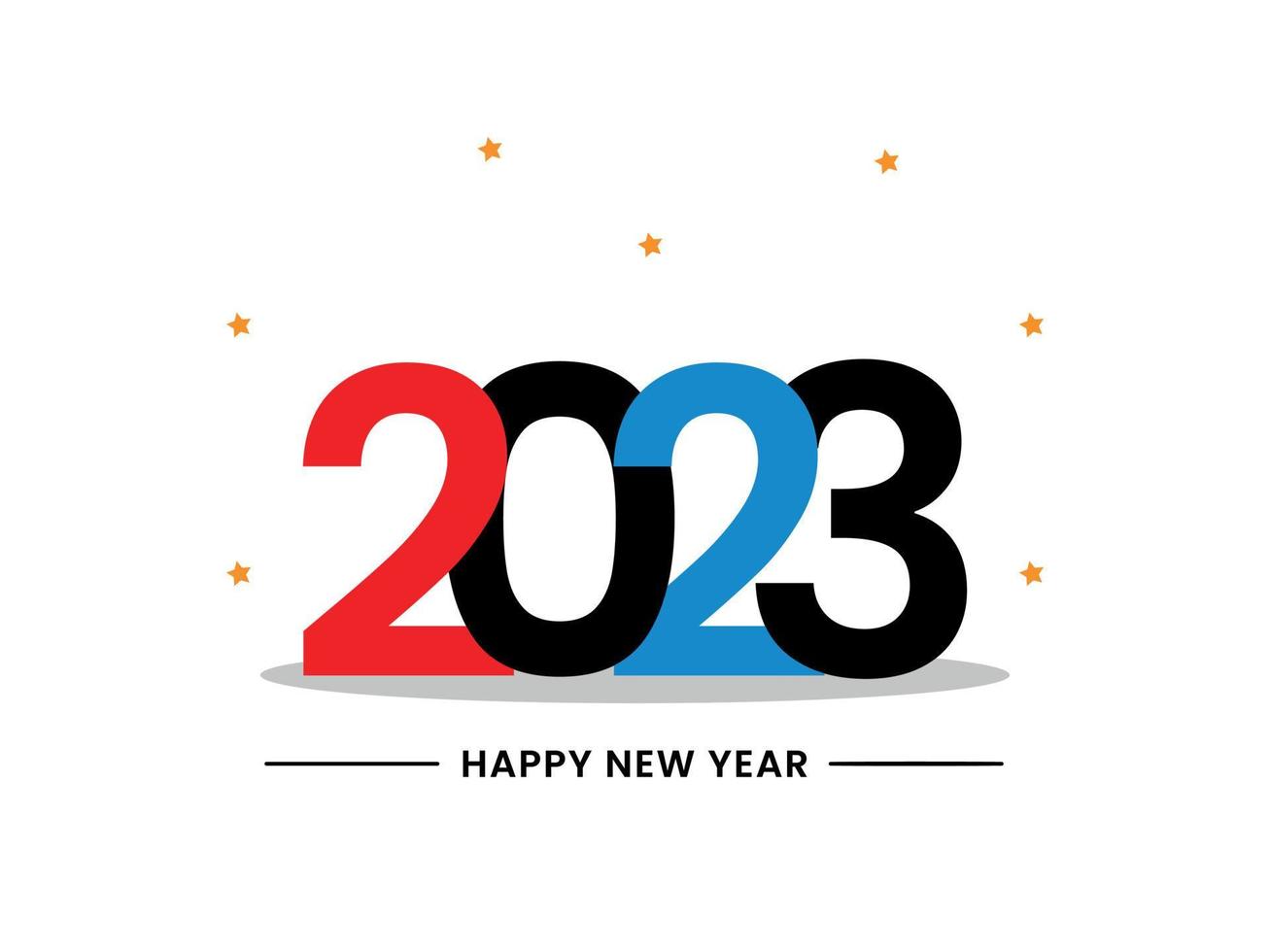 2023 Happy New Year Greeting Background Free Vector