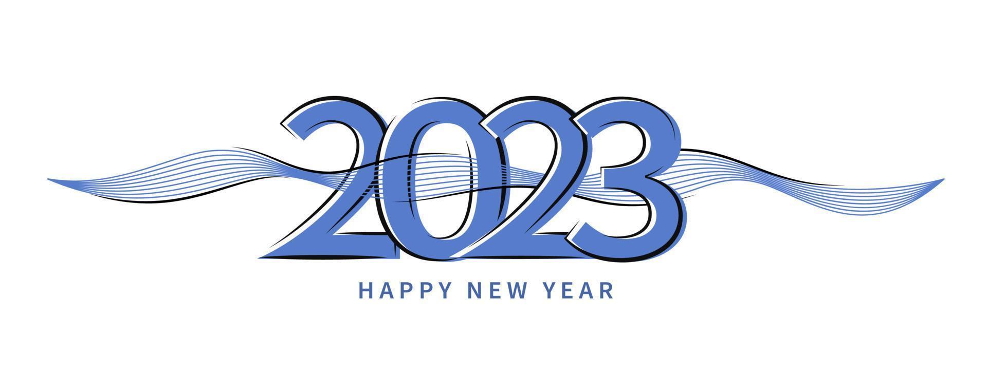 2023 Happy New Year Logo Text Design Number 2023 Design Template Illustration Vector