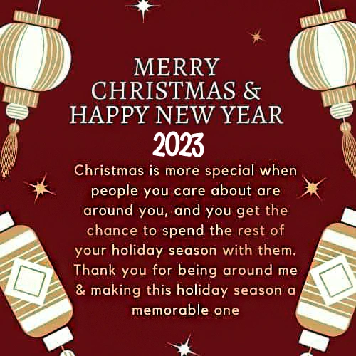 MERRY CHRISTMAS HAPPY NEW YEAR 2023 Quotes Image