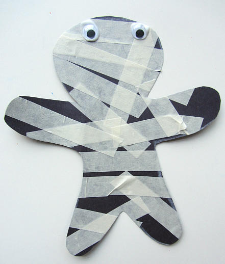 Masking Tape Mummy - Happy Halloween Crafts 2022 For Toddlers, Kids and Preschoolers