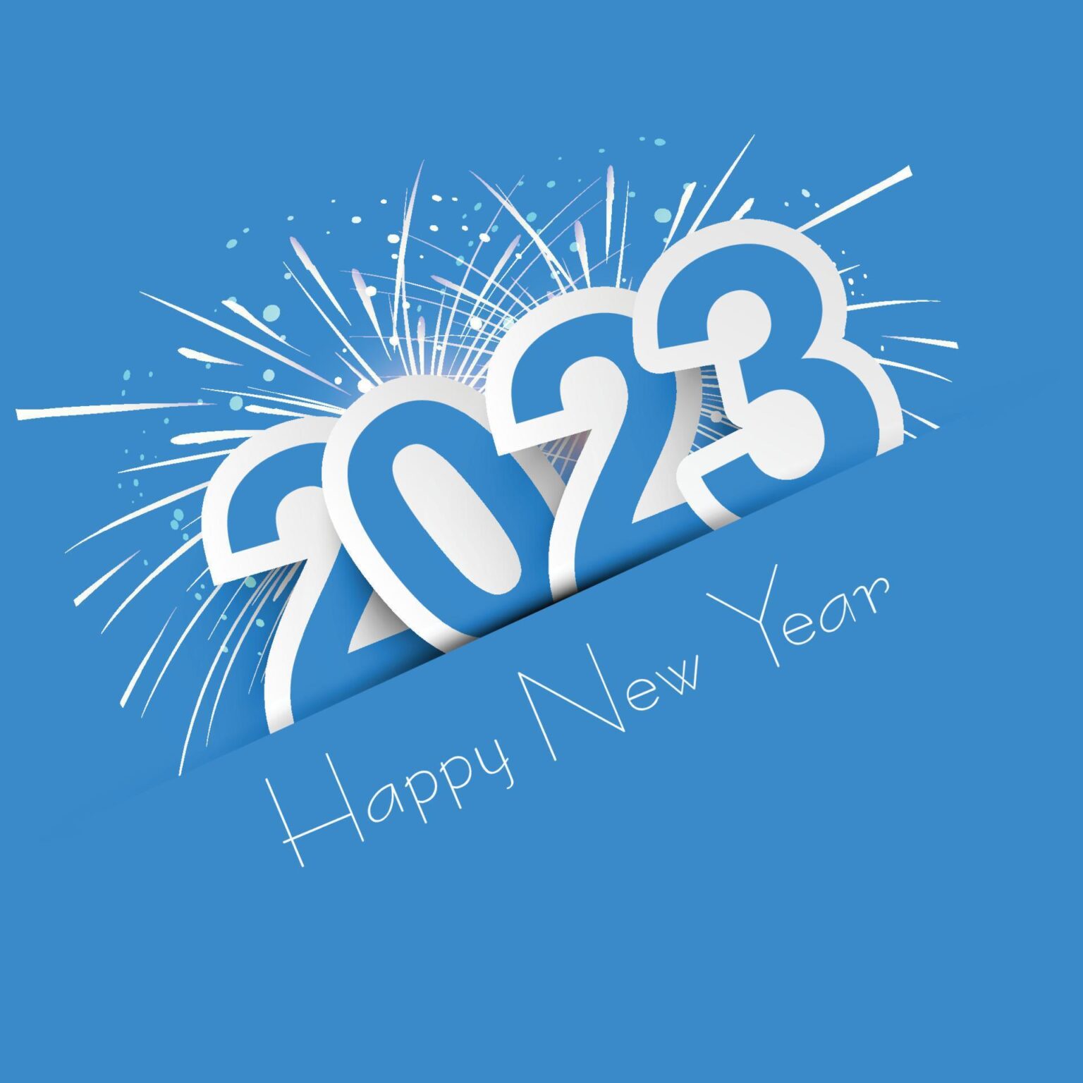 Beautiful New Year 2023 Card Celebration Holiday Design Free Vector
