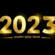 Golden Happy New Year 2023 Twenty Twenty Three Design Free Vector