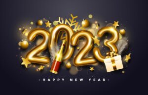 Happy New Year 2023 Concept Free Vector 1