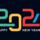 2024 Happy New Year Logo Vector Design With Modern Idea