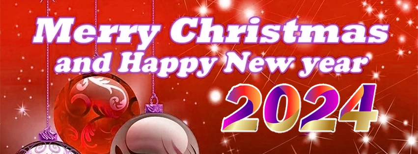 Merry Christmas Happy New Year 2024 For Facebook Cover Photo Copy