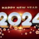 Happy New Year 2024 With Luxurious Golden Effect Vector Image