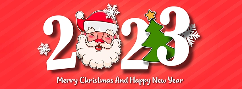 Merry Christmas And Happy New Year 2023 For Facebook Timeline Cover