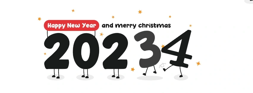 New Year 2024 Numbers 3 Kicks Off 2024 Happy New Year Merry Christmas For Fb Timeline Cover Photo