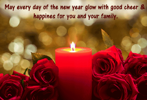 New Year 2023 Love Candles Greeting Gifs Animation