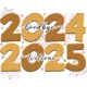 Goodbye 2024 Welcome 2025 Svg New Years Svg Happy New Year Svg New Year Cut File Silhouette Copy