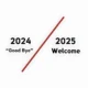 Minimalist Goodbye 2024 Welcome 2025 Design