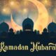 Happy Ramadan Mubarak 2023 With Beautiful Islamic Ornament And Abstract Gradient Dark Green Background Design