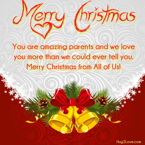 Christmas Greeting card for Parents
