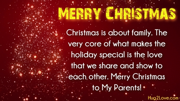 christmas greeting for mom and dad