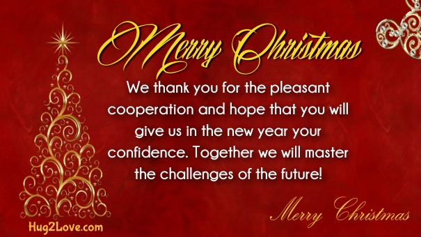 christmas message for boss