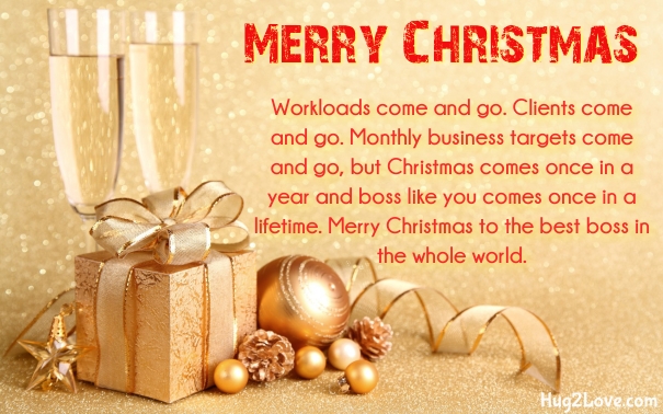 christmas message to boss