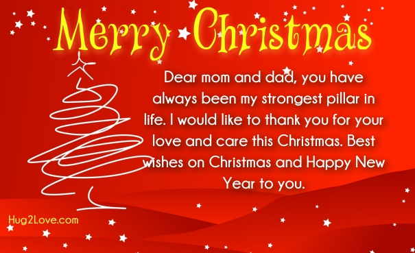 christmas messages for parents in law
