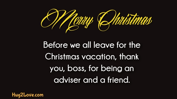 christmas wishes for your boss
