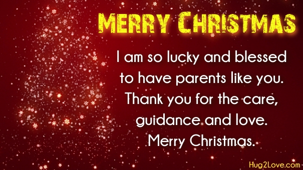 christmas wishes to mom and dad