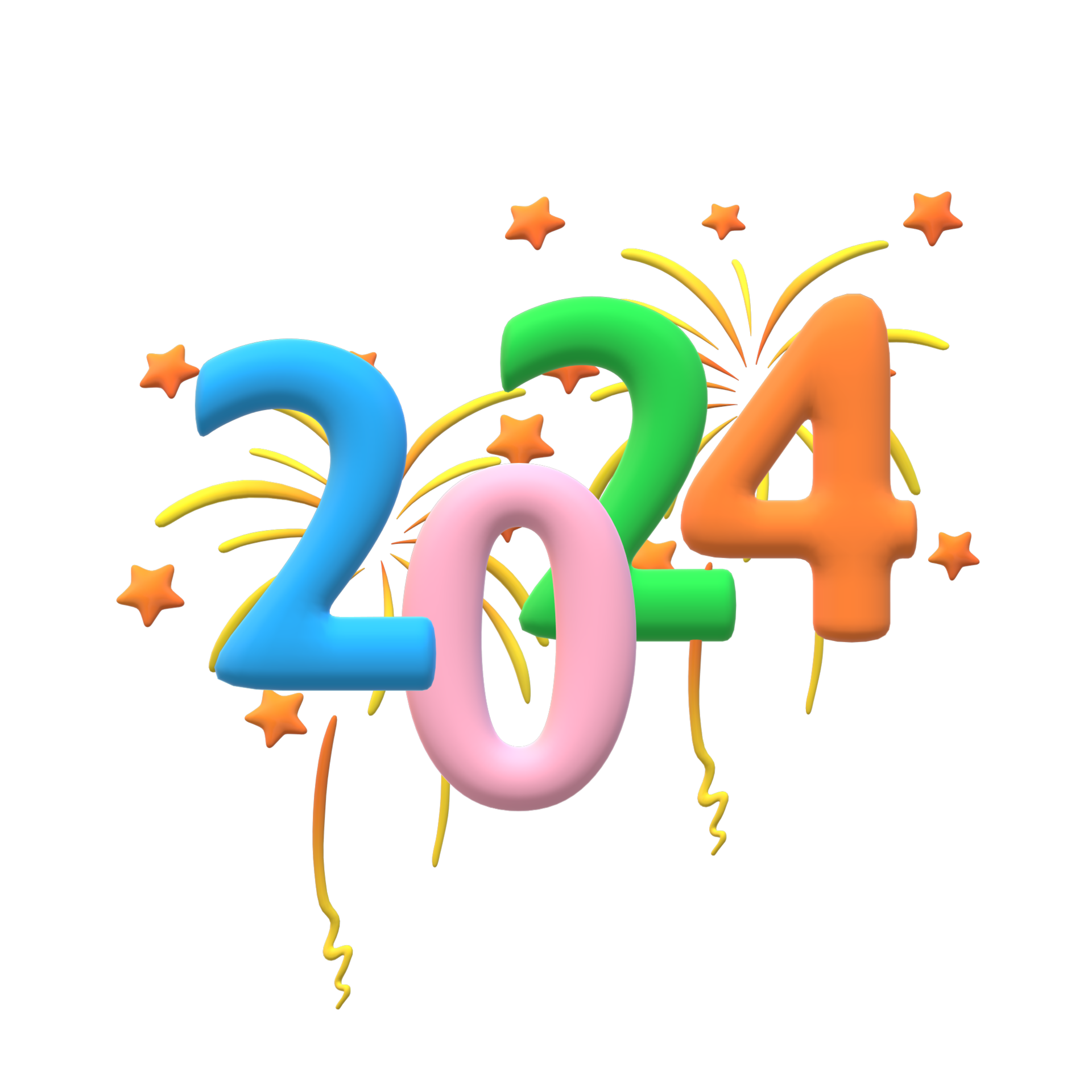 Happy New Year 2024 Free Png 1