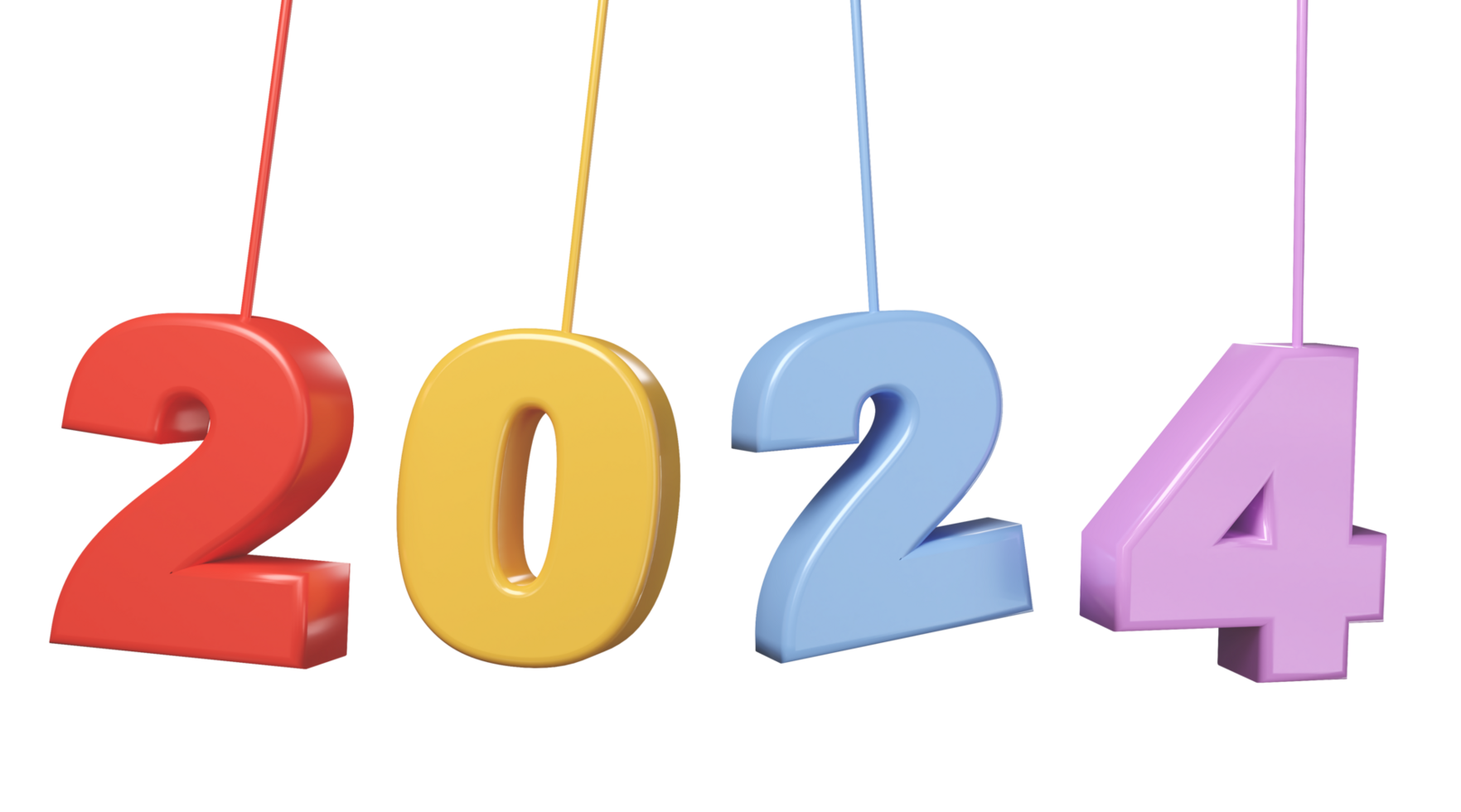 New Year 2024 Illustrated In Numbers Isolated On Background Merry Christmas And Happy New Year Illustration For Card Copy Design Posters And Infographics Free Png 3