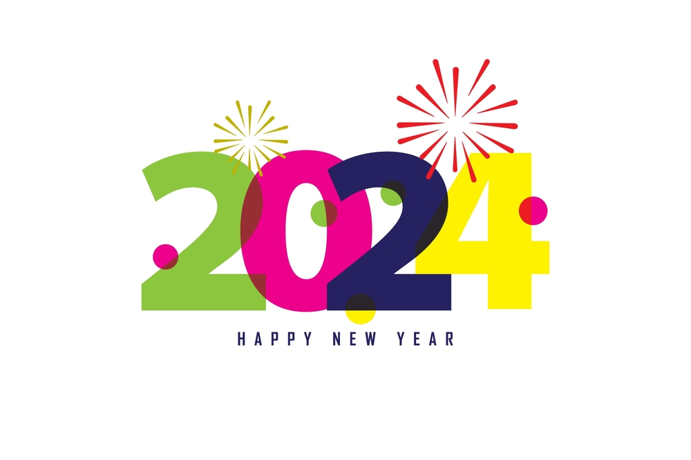Colorful Happy New Year 2024 Image Profile Pic
