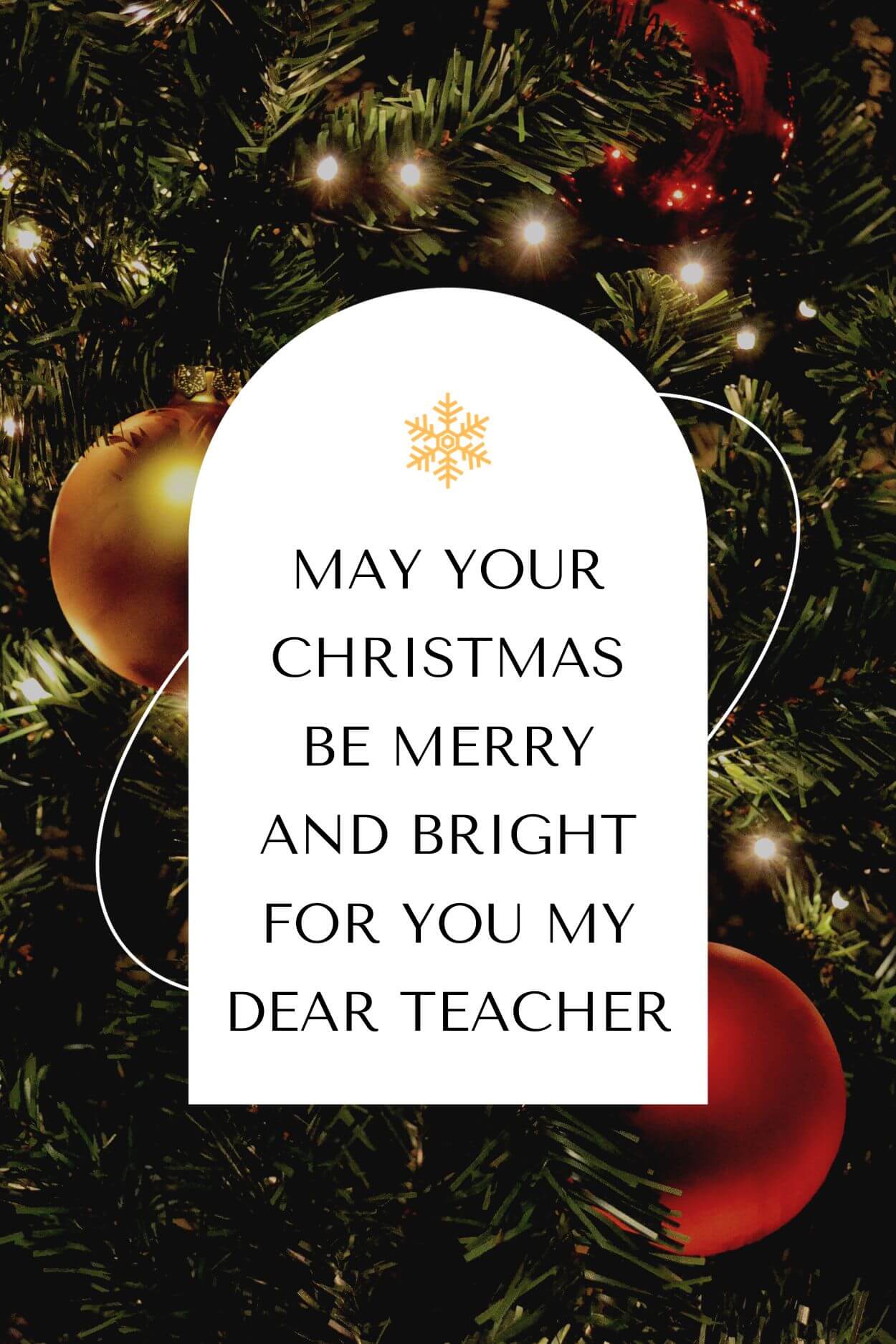 Happy Christmas Wishes For Teacher