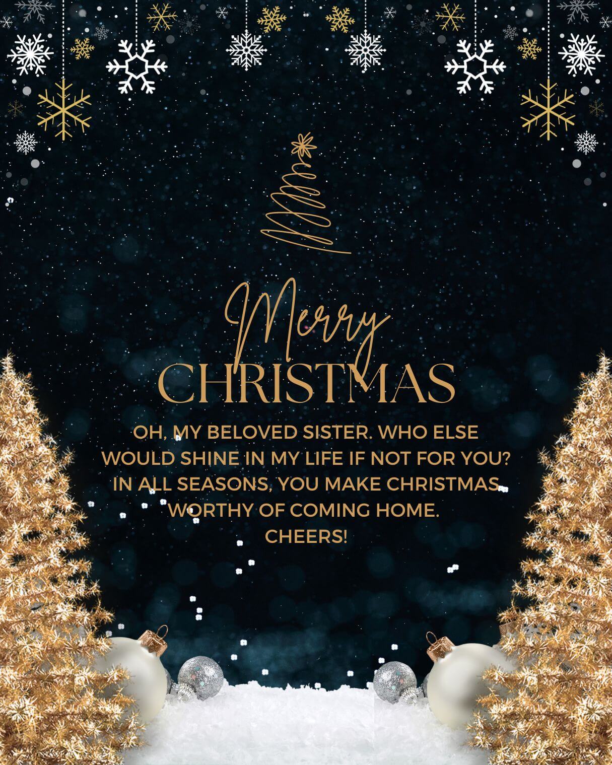 Merry Christmas Messages For Sister