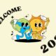 Welcome 2025 Retro Illustration Poster