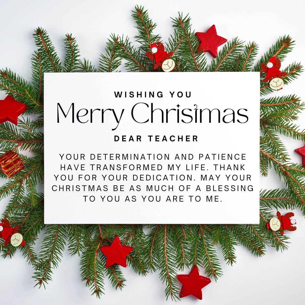 Best Christmas Message For Teachers
